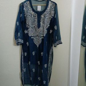 COMBO OF 2 CHIKAN KARI KURTI WITH LINING