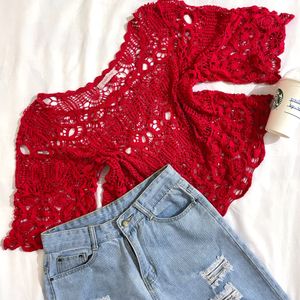 🎀Pinterest Crochet Pattern Red Top By Chulian