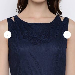 RARE Women Navy Lace Maxi Dress