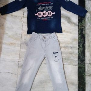 Jeans Tee Shirt Set