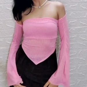 Pink Tube Top With Shrug.