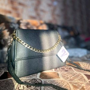 Black Classic Aesthetic Sling+Hand Bag For Women