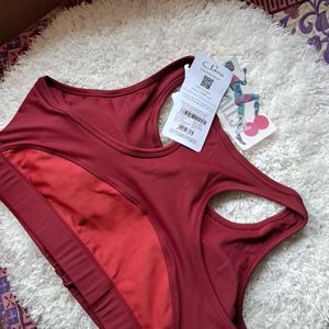 Maroon Clovia Active Bra