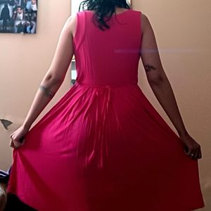 Pink Knee Length Party wear Dress