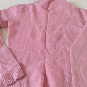 High Neck Pink Sweater