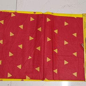 Yellow And Red Dress Material It's New With Tag