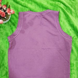 Purple Cropped Tank Top