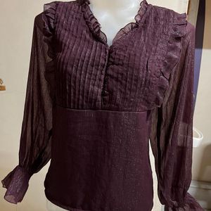 Korean Glittery Party Wear Top