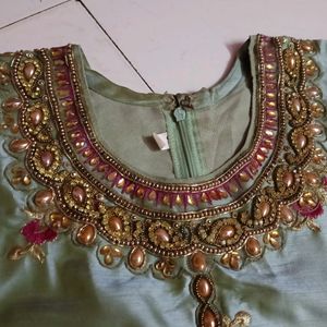 Patiala Kurti Suit With Beeds Designs