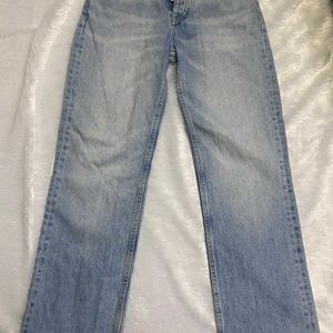 Zara High Waisted Straight Fit Jeans