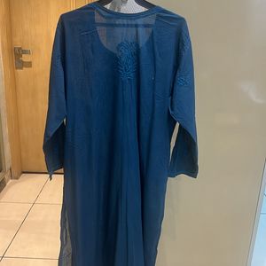 Navy Blue Embroidery Kurta