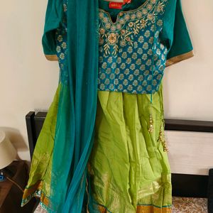 Green Lehenga With Dupatta