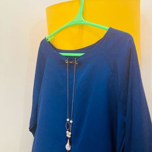 Blue A-line Top With Accessories Attached