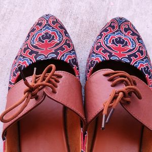 Handmade Ajrakh Bellies From Pair Patola