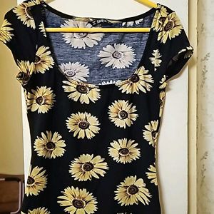 Sunflower Print Top