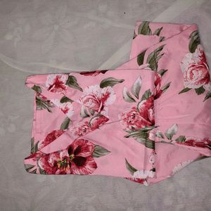 Rose Colour Printed Co Ord Set