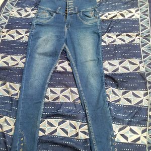 High Waist Blue Jeans For Women