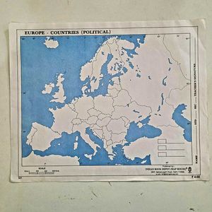 Political Maps Of India and Europe Combo