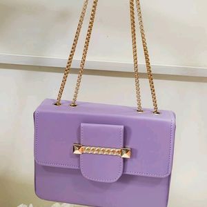 Lavender Stylish Box Sling Bag