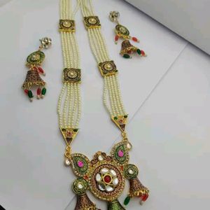 Rani Har Long Necklace With Earning