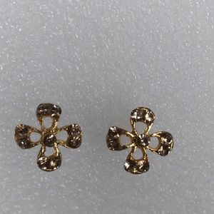 Brown  Flower Stone Stud