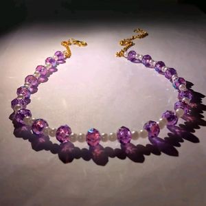 Purple Crystal Nacklace