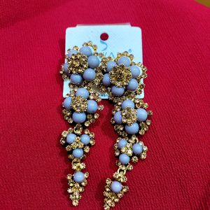 Long Stone Ethnic Earrings