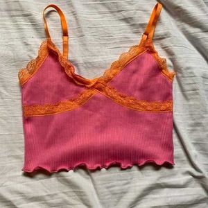 H&M Pink Ribbed Crop Top🎀