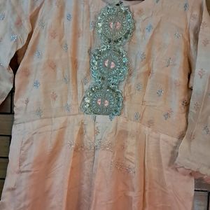 Peach Silk Gown