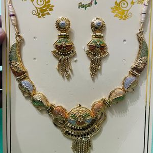 Brand New Gold Plated Necklace with earrings