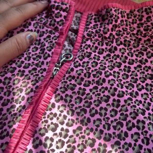 Sequin Pink Top Cheetah Print In Brownpink