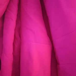 Fushia Pink Pure Chiffon Saree