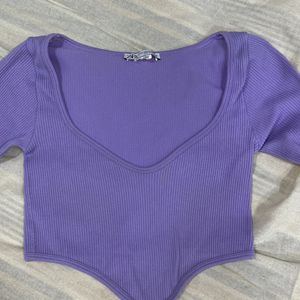 zara cute lavender crop top trendy