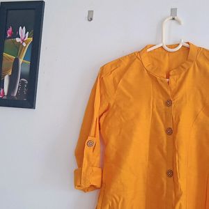 Yellow Silk Kurta Completely New