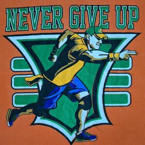 NEVER GIVE UP] [M] T-shirt WWE