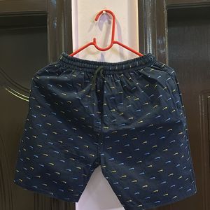 Unused Navy Blue Cotton Shorts For Girls