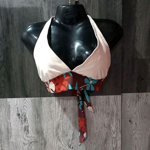 Branded Knotted Bikini Top