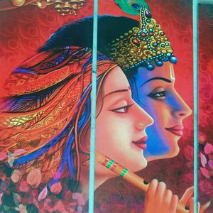 Gorgeous Radha Krishna Wooden MDF Board Painting