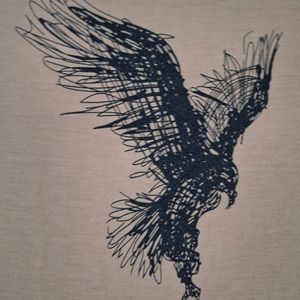 Eagle Print [Xl] Size T-shirt