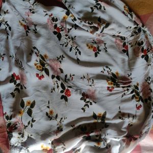 Off White Formal Floral Blouse