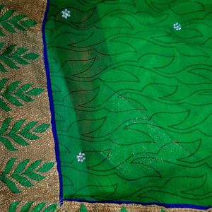 Fancy Saree In Two Colours With Borders