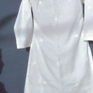 White Chandari Kurta