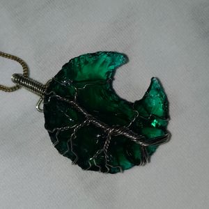 emerald moon pendant