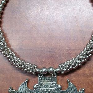 Oxidized Silver Necklace