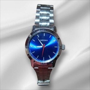 Classic Megma Blue Silver Watch