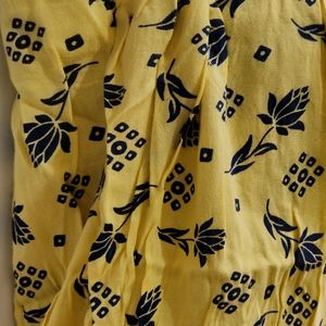 Women Yellow Floral Top | Bust 42 | Length 24