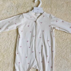 H&M Cherry 🍒 Printed Baby Sleepsuit (6-9 Months)