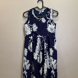 BLUE FLORAL GIRLS FROCK