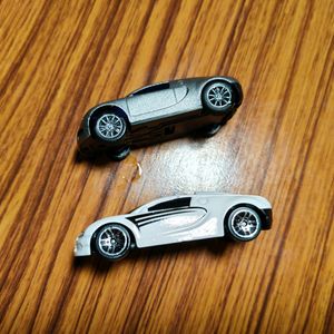 Hot wheels Car 2 Bugatti One White And Grey