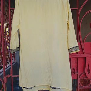 Light Yellow Embroidered Tunic